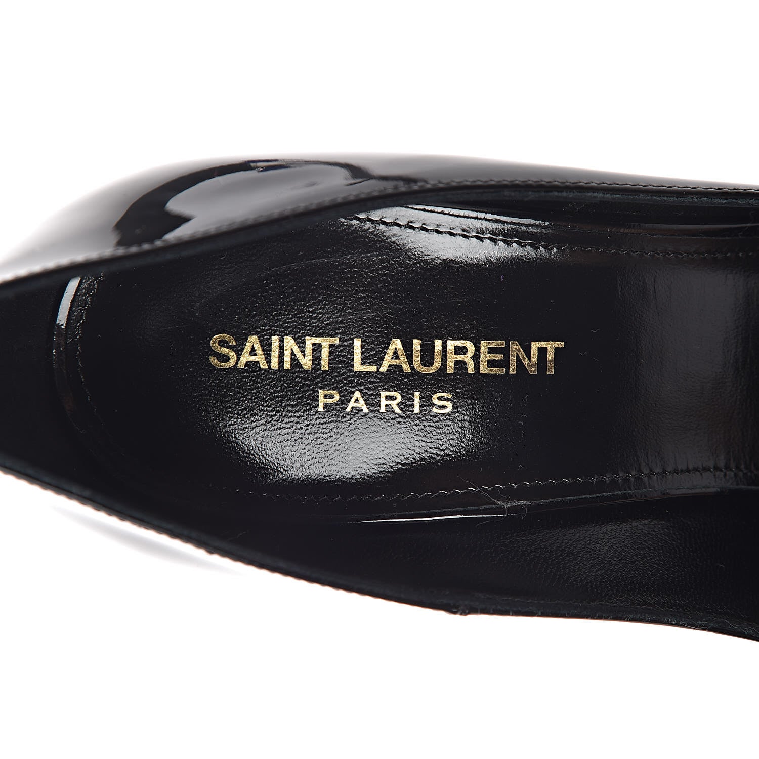 Saint Laurent Patent Calfskin Zoe 105 Pump 39 Black 5 of 8