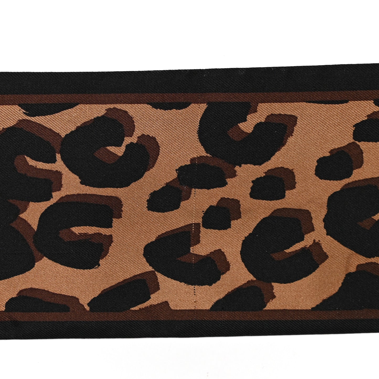Silk Leopard Bandeau Scarf Marron