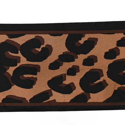 Louis Vuitton Silk Leopard Bandeau Scarf Marron 8 of 8