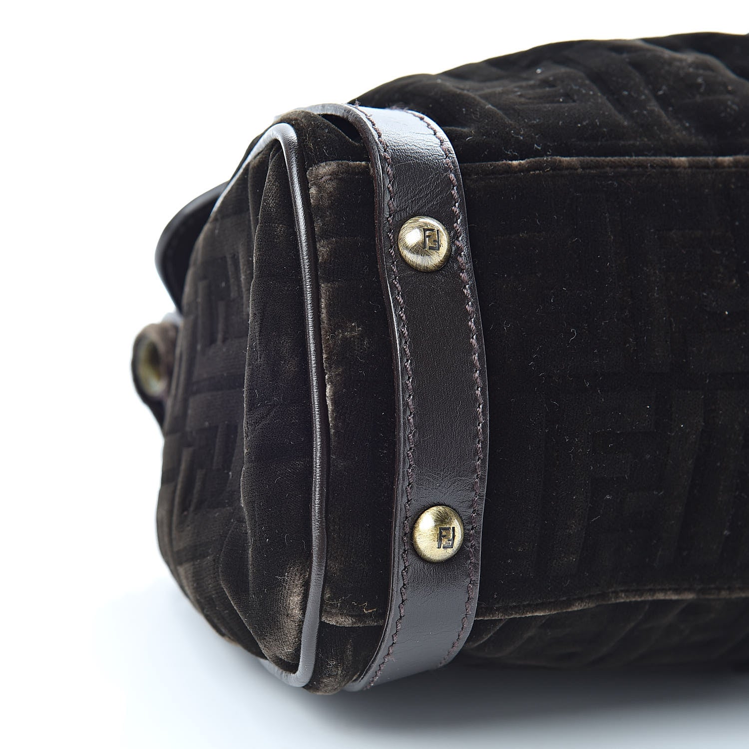 Fendi Calfskin Velvet FF Magic Bag Tobacco 9 of 14