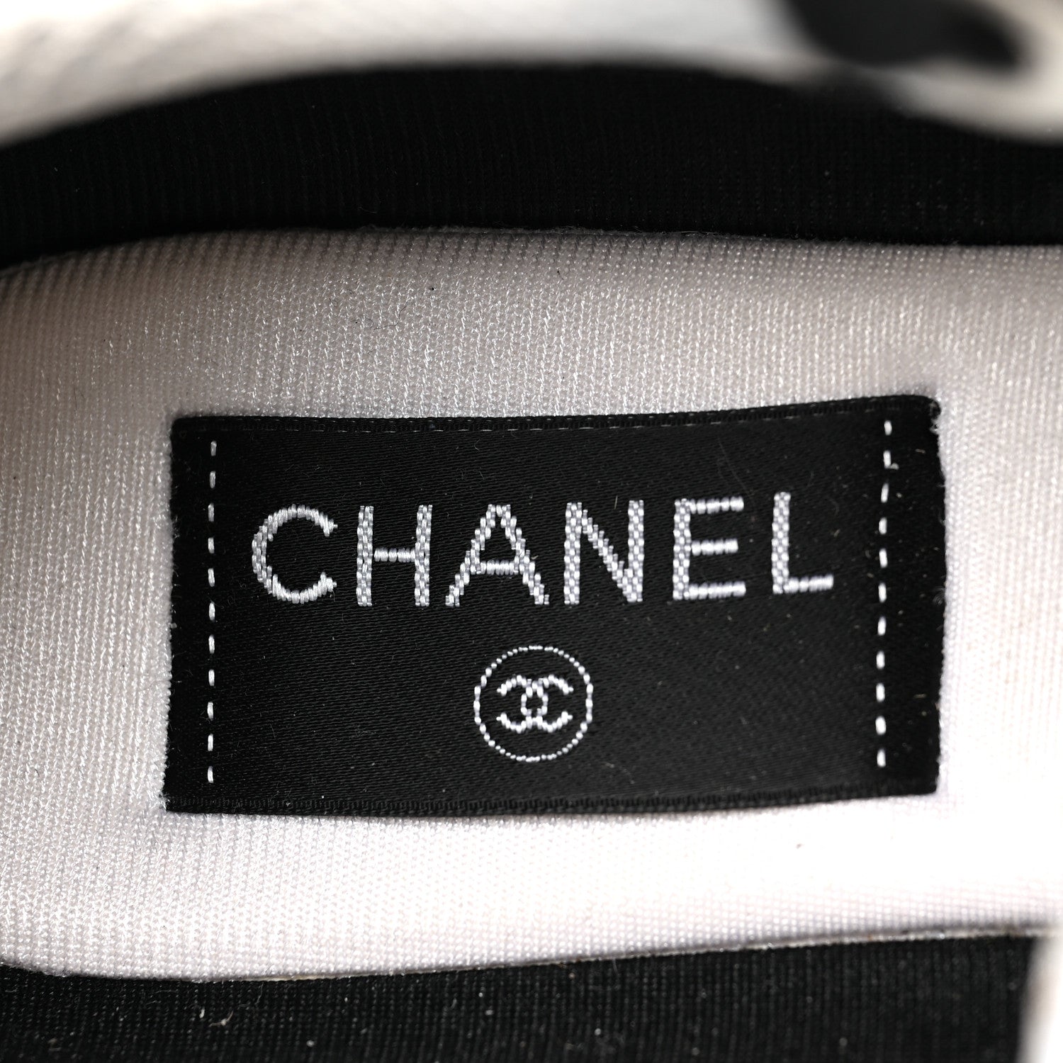 Chanel Mesh Suede Grained Calfskin Womens CC Sneakers 40 Black White 8 of 9