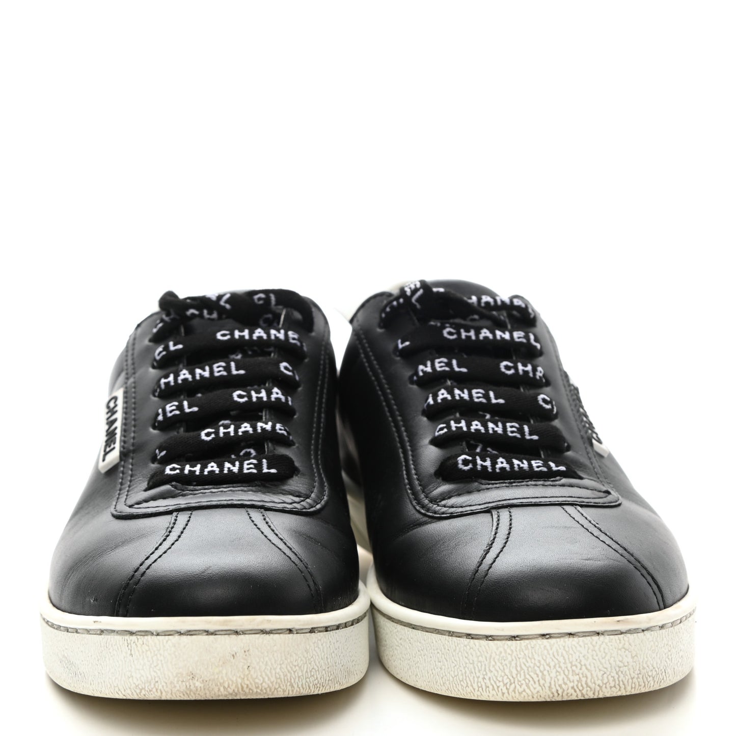 Calfskin CC Womens Sneakers 36 Black