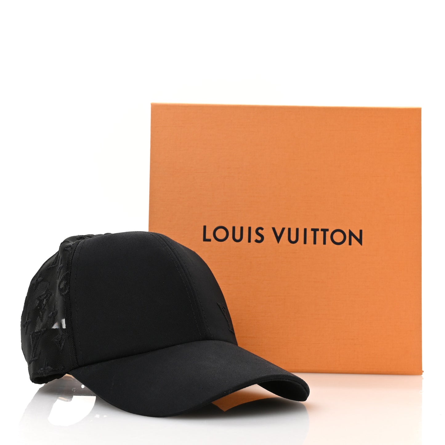 Monogram Mesh Cotton Cap M Black