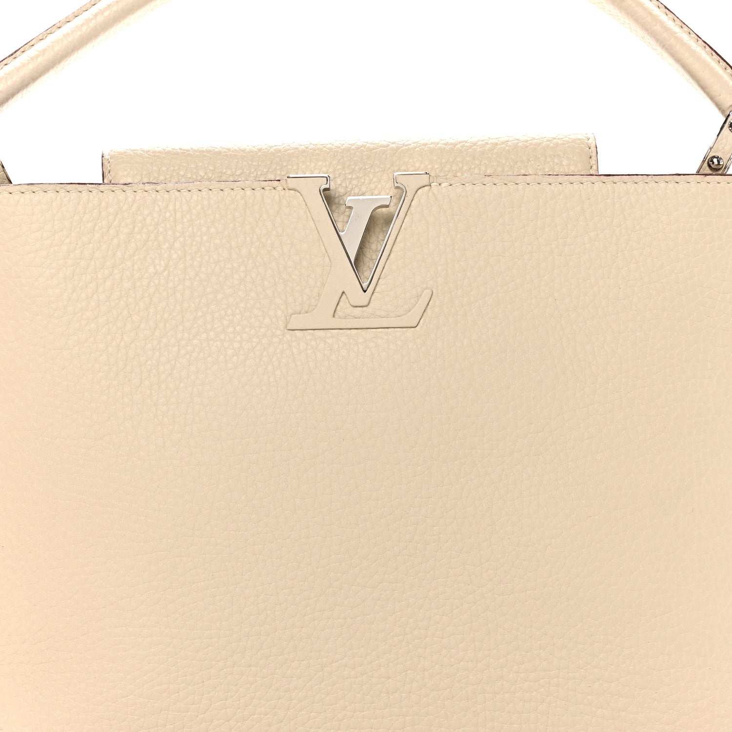 Louis Vuitton Taurillon Capucines MM Blanc Casse 7 of 9