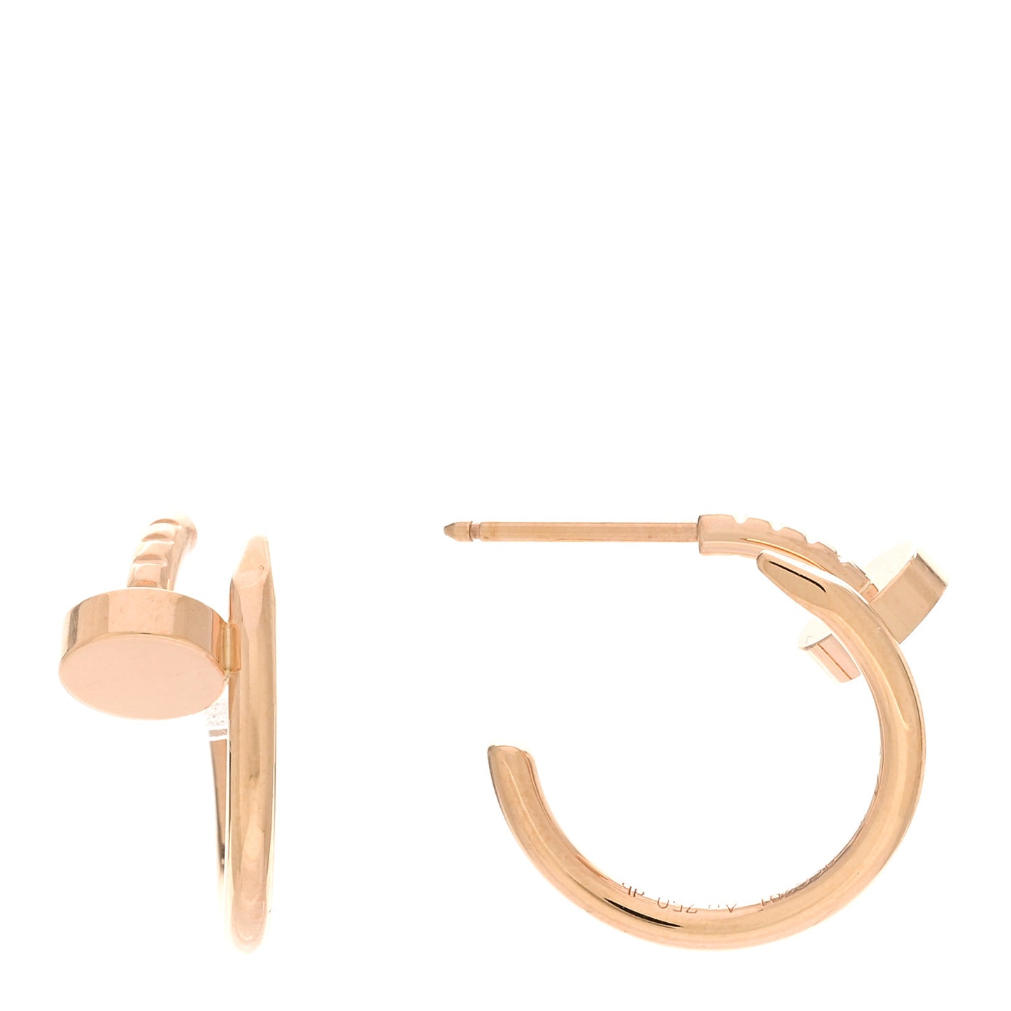 18K Pink Gold Juste Un Clou Hoop Earrings