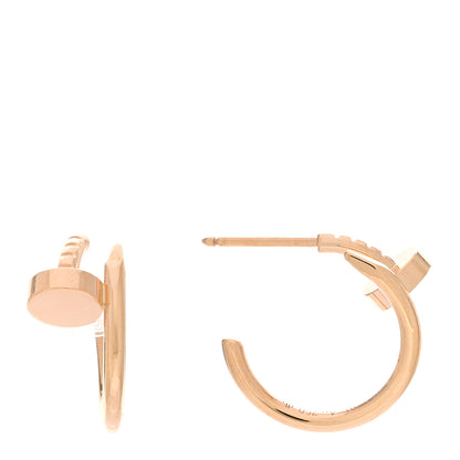 Cartier 18K Pink Gold Juste Un Clou Hoop Earrings 1 of 5