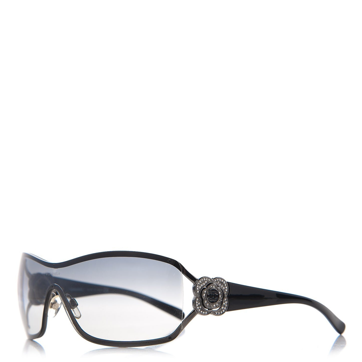 Swarovski Crystal Camellia CC Sunglasses 4164-B Black