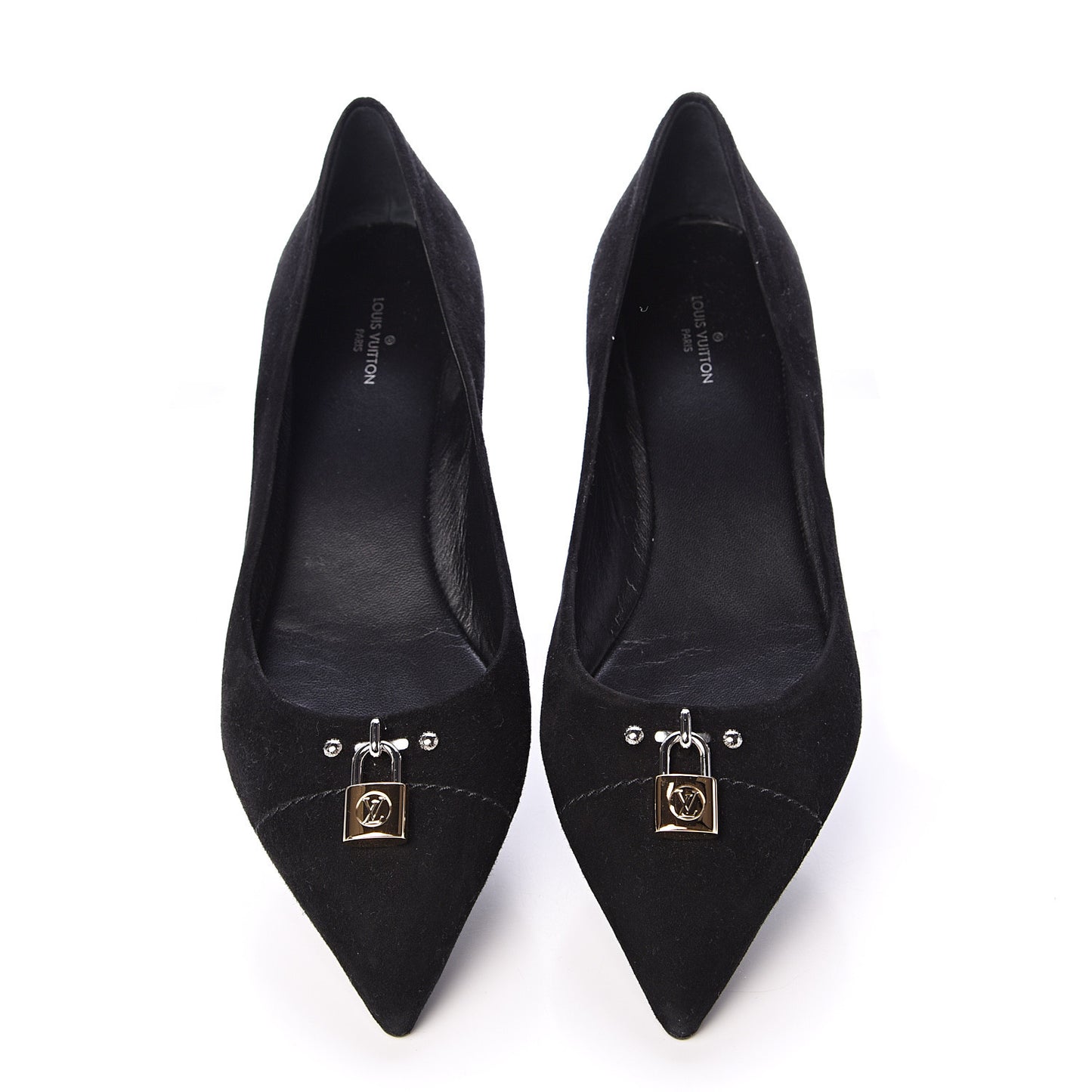 Suede Lock It Ballerina Flats 40 Black