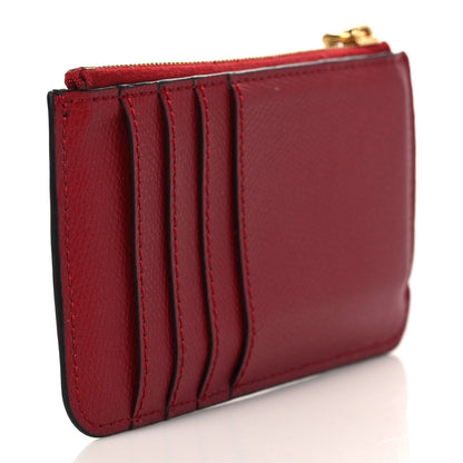 Fendi Vitello Cruise F is Fendi Bi-Color FF 1974 Embossed Key Case Pouch Maya Black Fragola 3 of 7