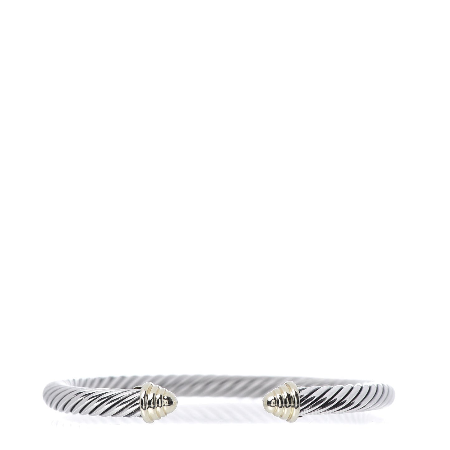 Sterling Silver 14K Yellow Gold 5mm Cable Classics Bracelet