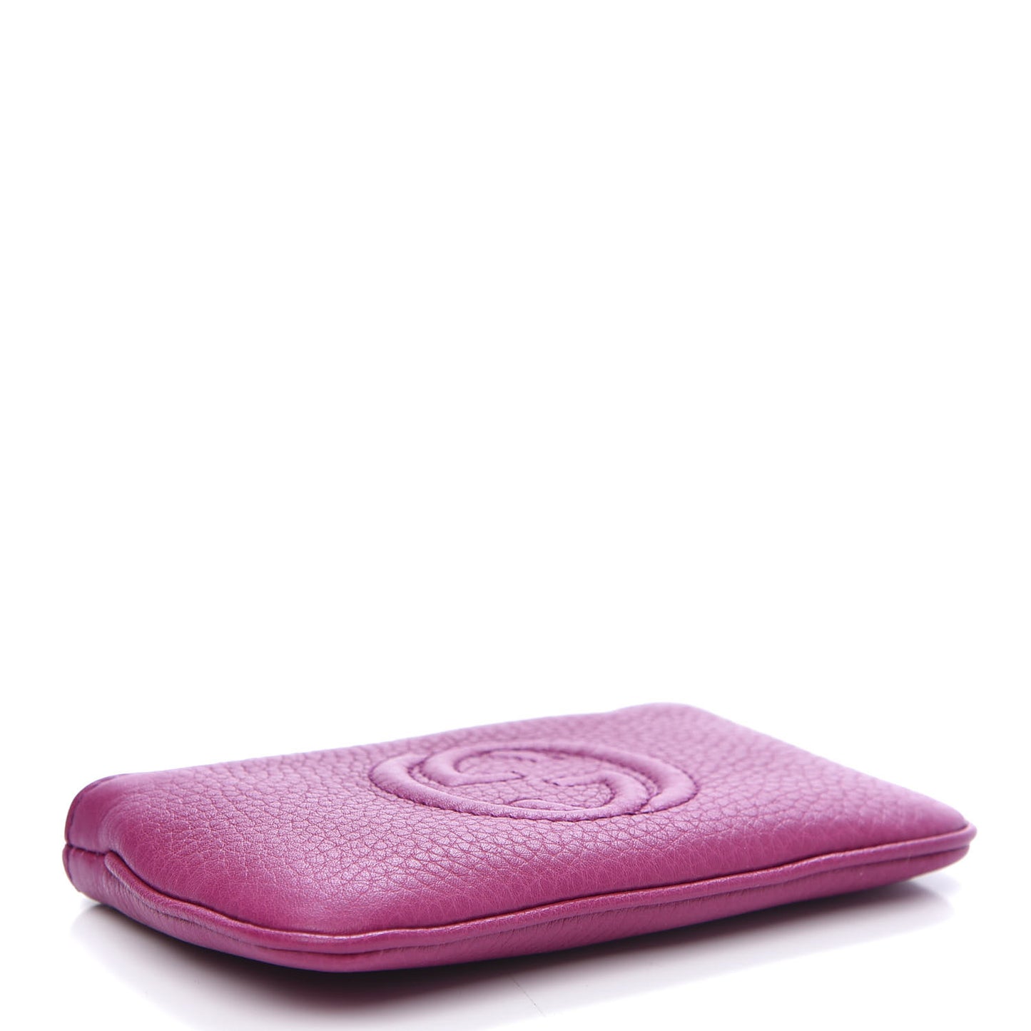 Pebbled Calfskin Soho Key Case Bright Bougainvillea