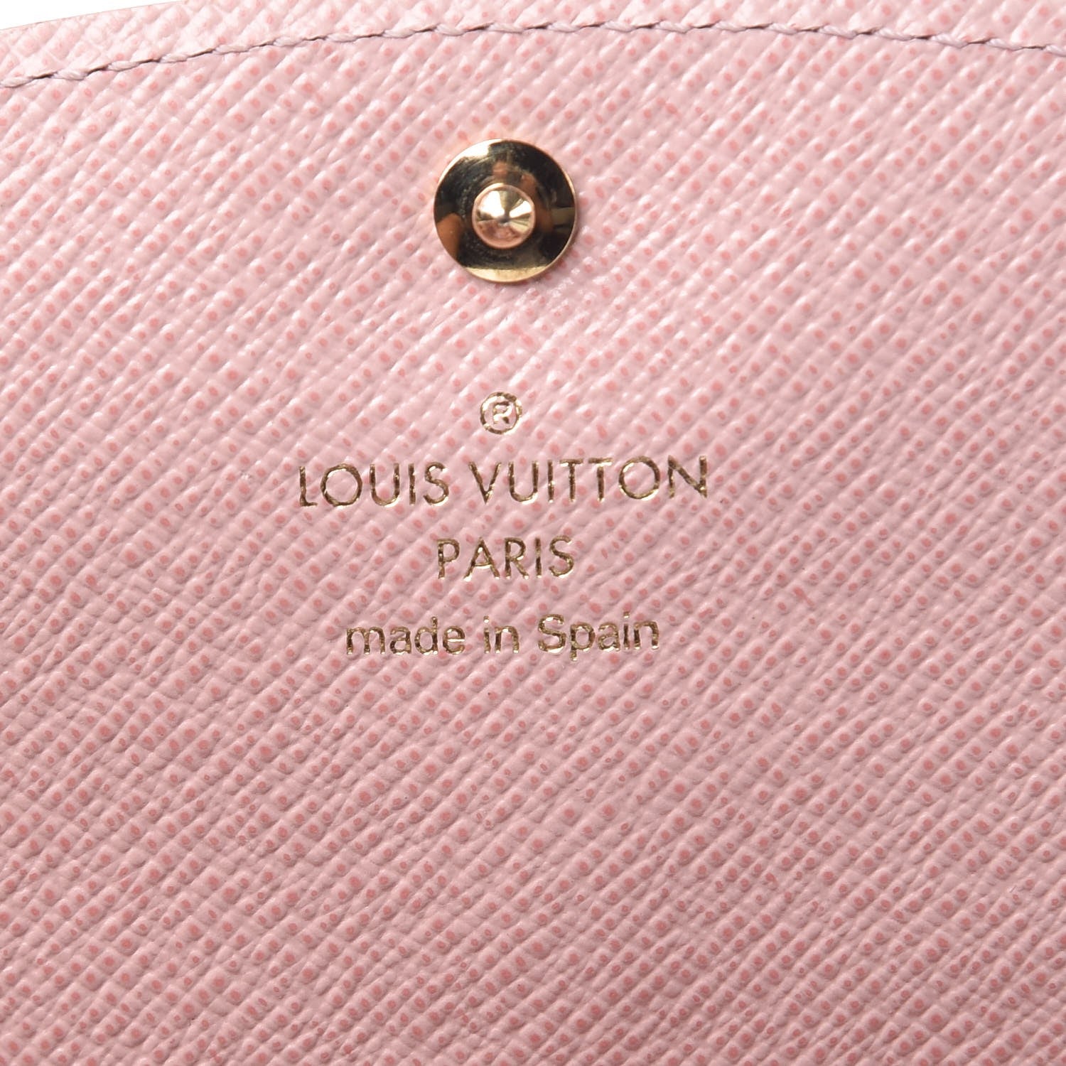 Louis Vuitton Damier Ebene Caissa Wallet Rose Ballerine 7 of 8