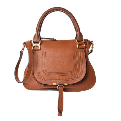 Chloe Calfskin Medium Marcie Satchel Tan 1 of 10