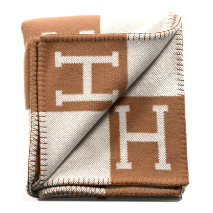 Hermes Wool Cashmere Avalon Blanket Ecru Camel 2 of 3