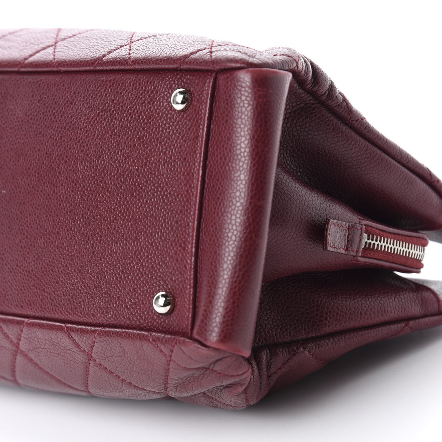 Chanel Caviar Quilted Timeless CC Tote Dark Red 7 of 17