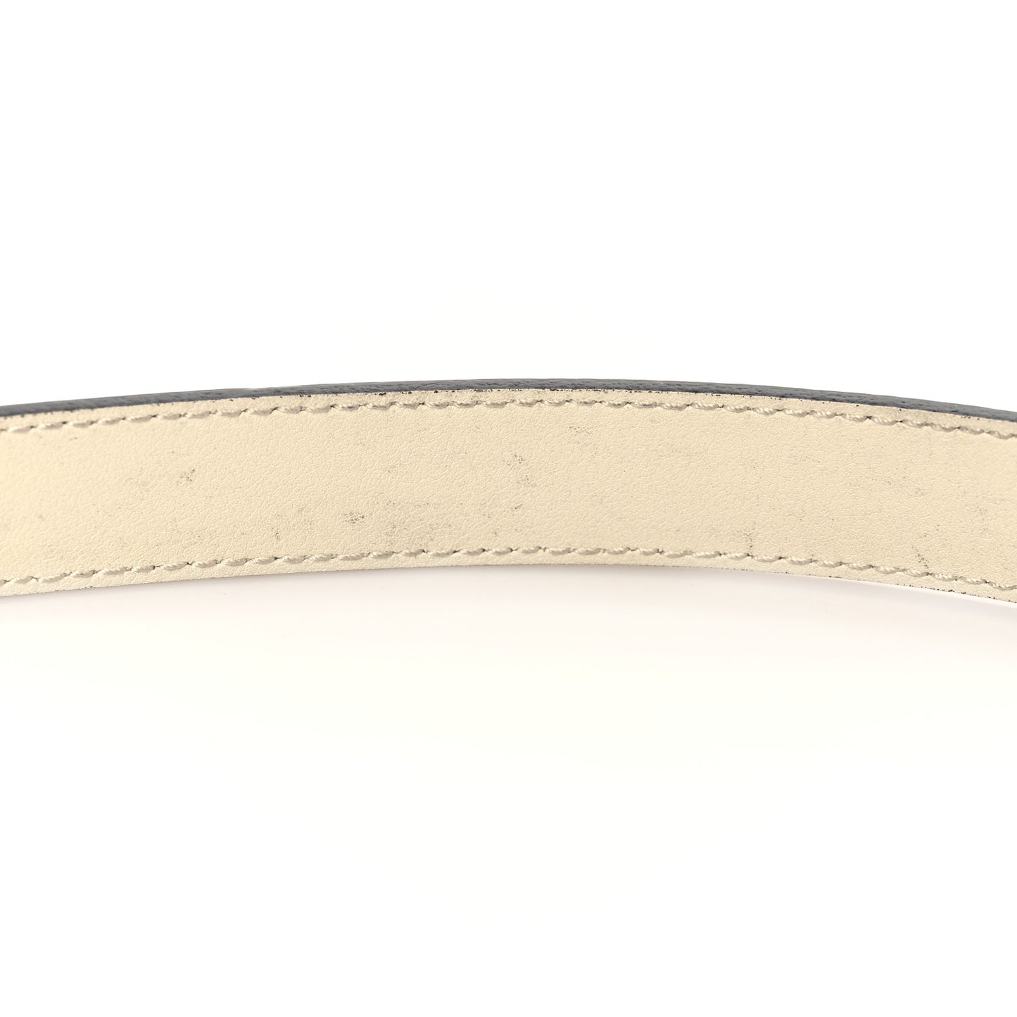 Plutone Calfskin Palladium Double G 20mm Belt 95 38 Mystic White
