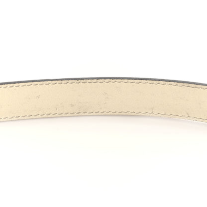Gucci Plutone Calfskin Palladium Double G 20mm Belt 95 38 Mystic White 7 of 8