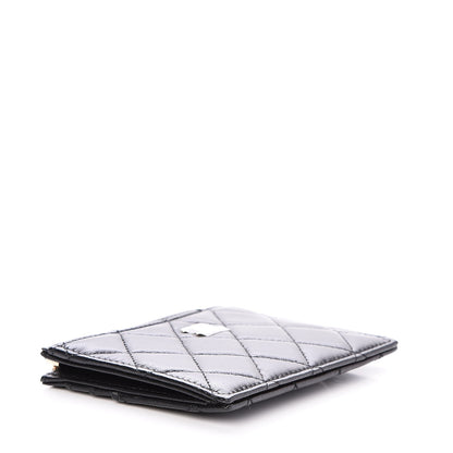 Chanel Lambskin Quilted Zip Card Holder Black 4 of 8