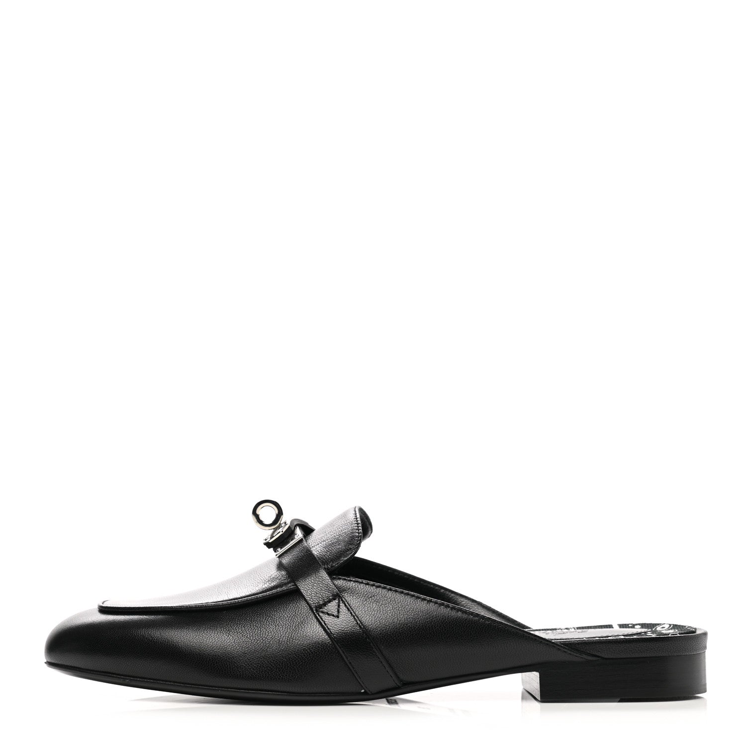 Hermes Goatskin Oz Mules 36 Black 1 of 9