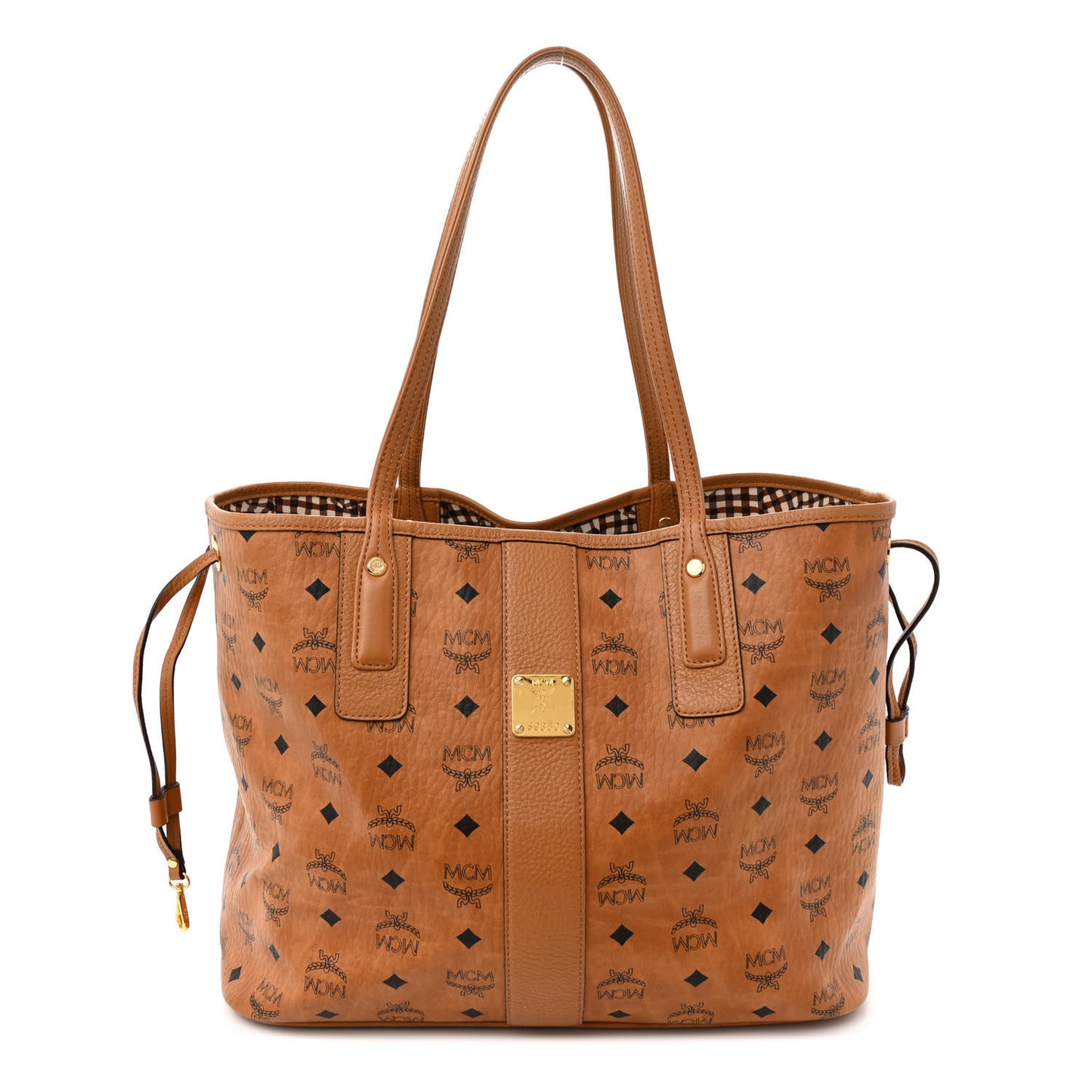 Visetos Medium Liz Reversible Shopper Tote Cognac
