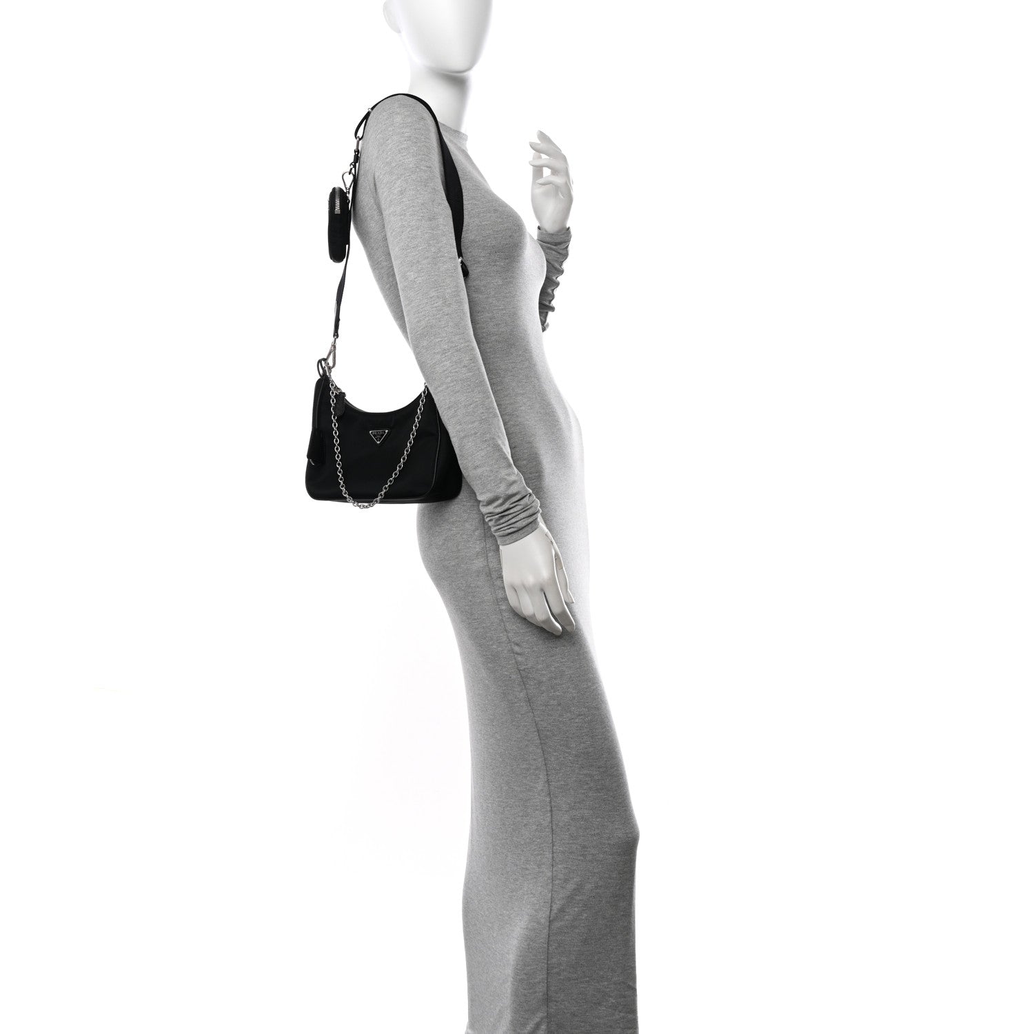 Prada Nylon Re-Edition 2005 Shoulder Bag Black 2 of 10