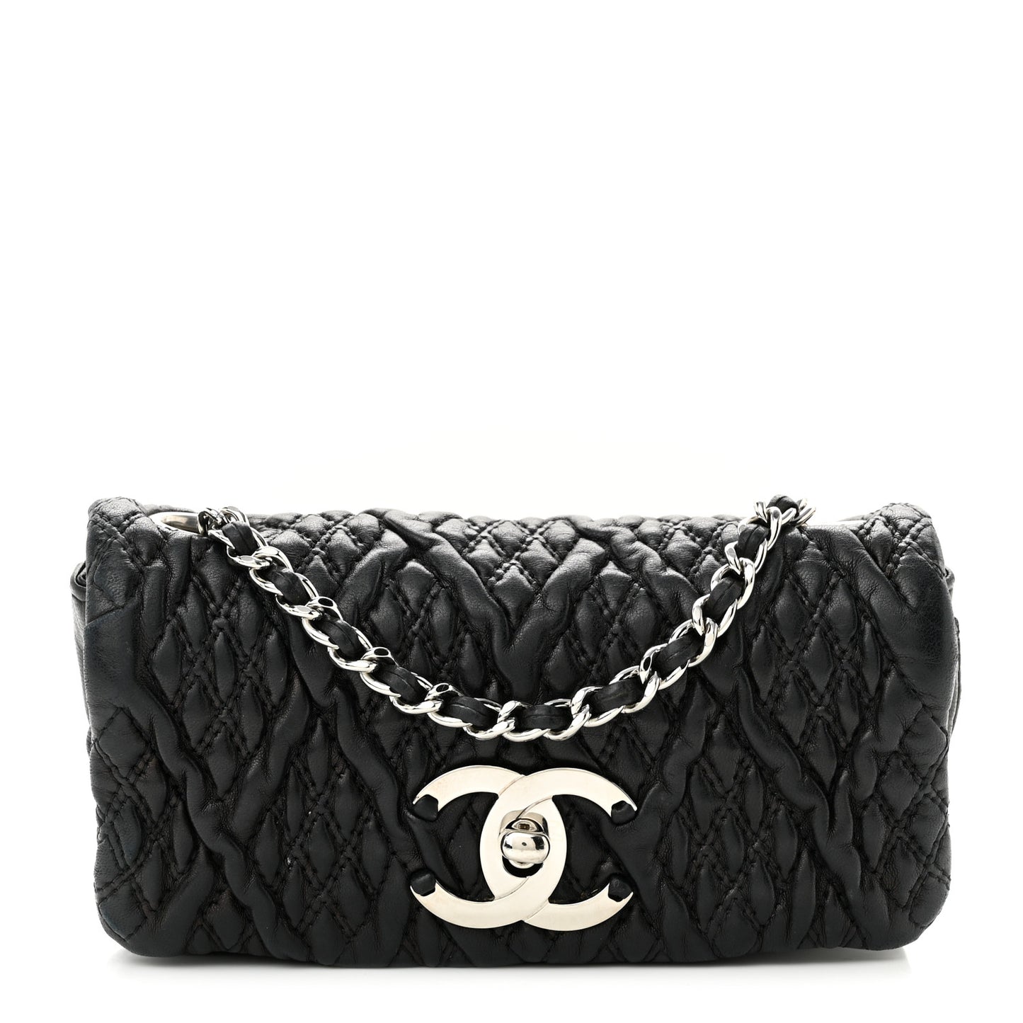 Lambskin Small Astrakan Flap Black