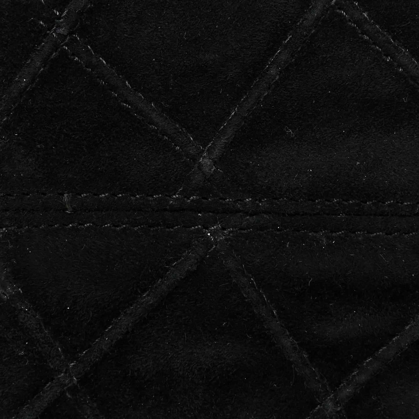 Suede Stitched Hobo Black