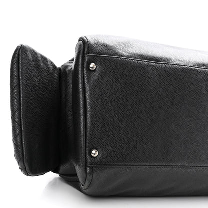 Chanel Glazed Caviar Coco Rider Bowling Bag Black 8 of 12