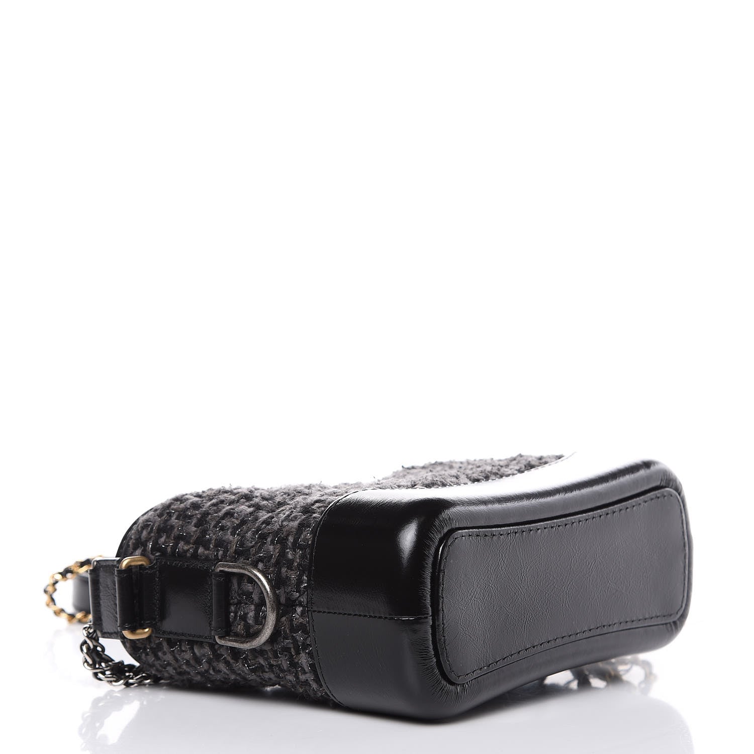 Chanel Tweed Calfskin Small Gabrielle Hobo Black 4 of 11