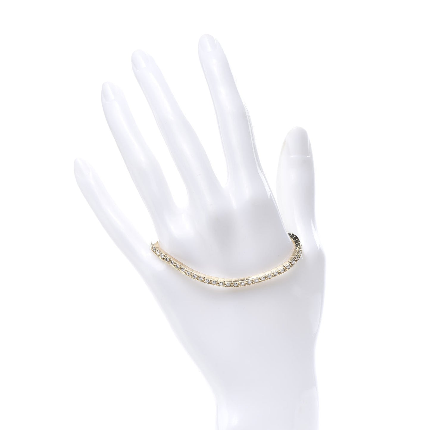 18K Yellow Gold Diamond Lanieres Bracelet 15