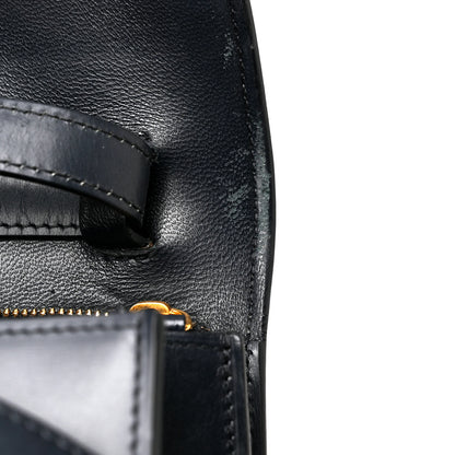 Celine Box Calfskin Medium Classic Box Flap Bag Navy 12 of 15