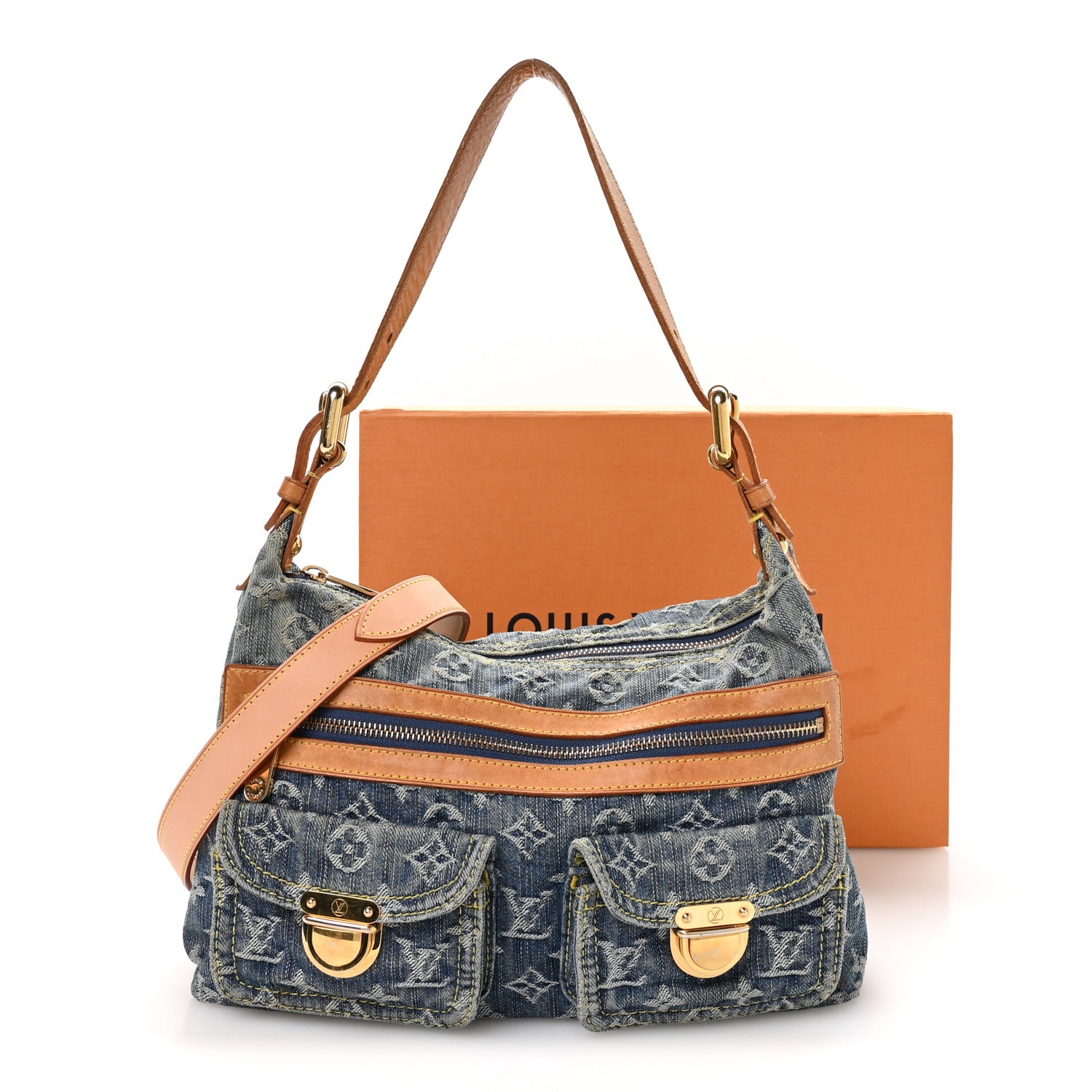 Louis Vuitton Monogram Denim Baggy PM Blue 10 of 12
