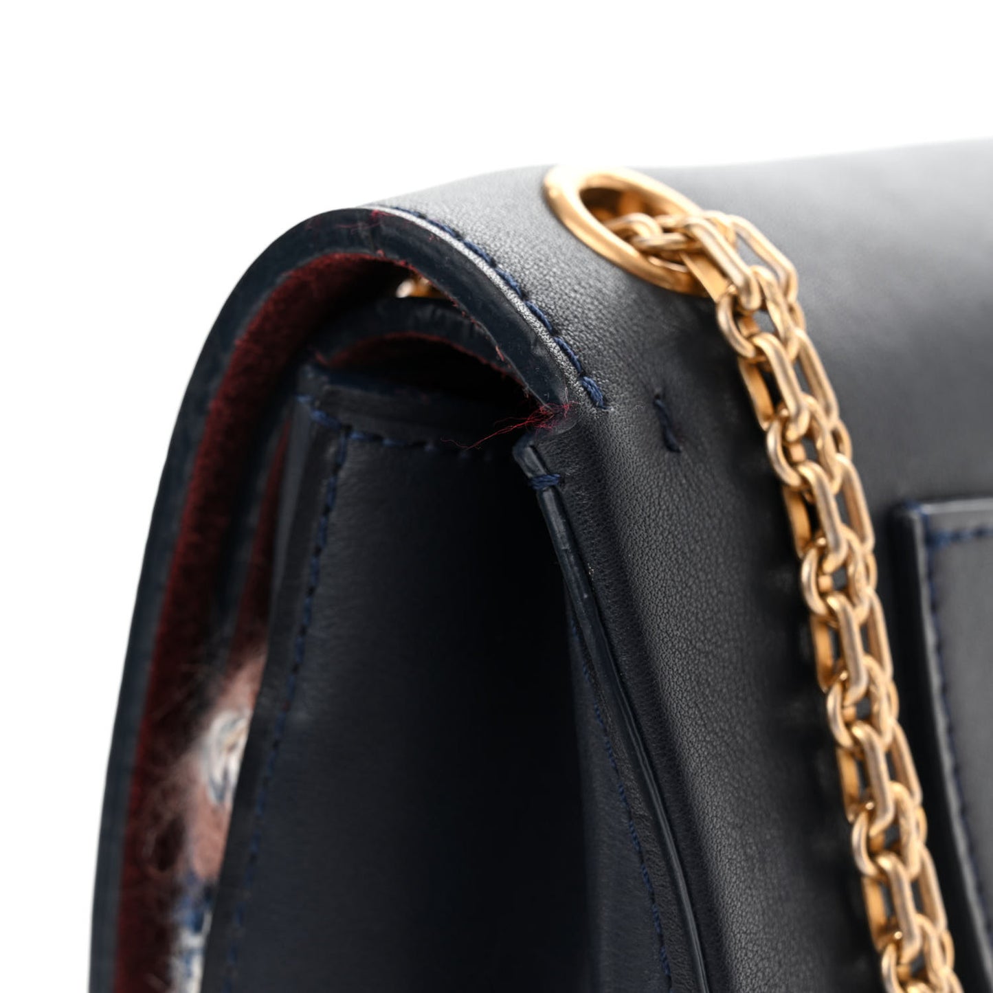 Smooth Calfskin Knit Nude 2.55 Reissue 225 Flap Navy