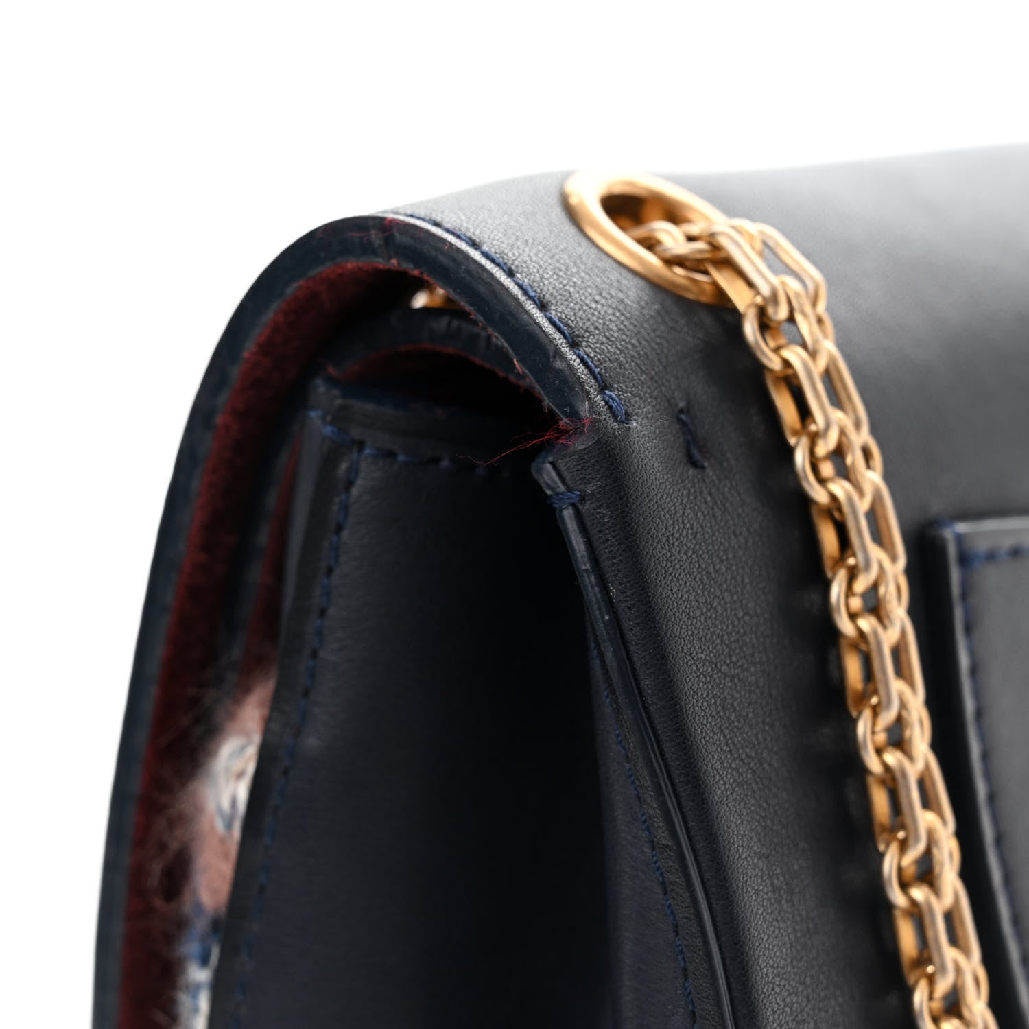 Chanel Smooth Calfskin Knit Nude 2.55 Reissue 225 Flap Navy 16 of 17