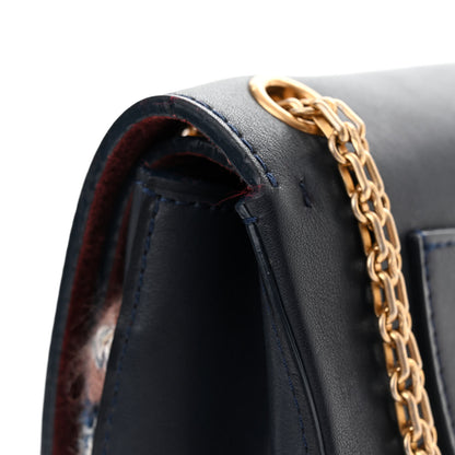 Chanel Smooth Calfskin Knit Nude 2.55 Reissue 225 Flap Navy 16 of 17