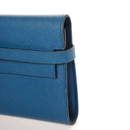 Hermes Epsom Kelly Longue Wallet Bleu Izmir 11 of 17