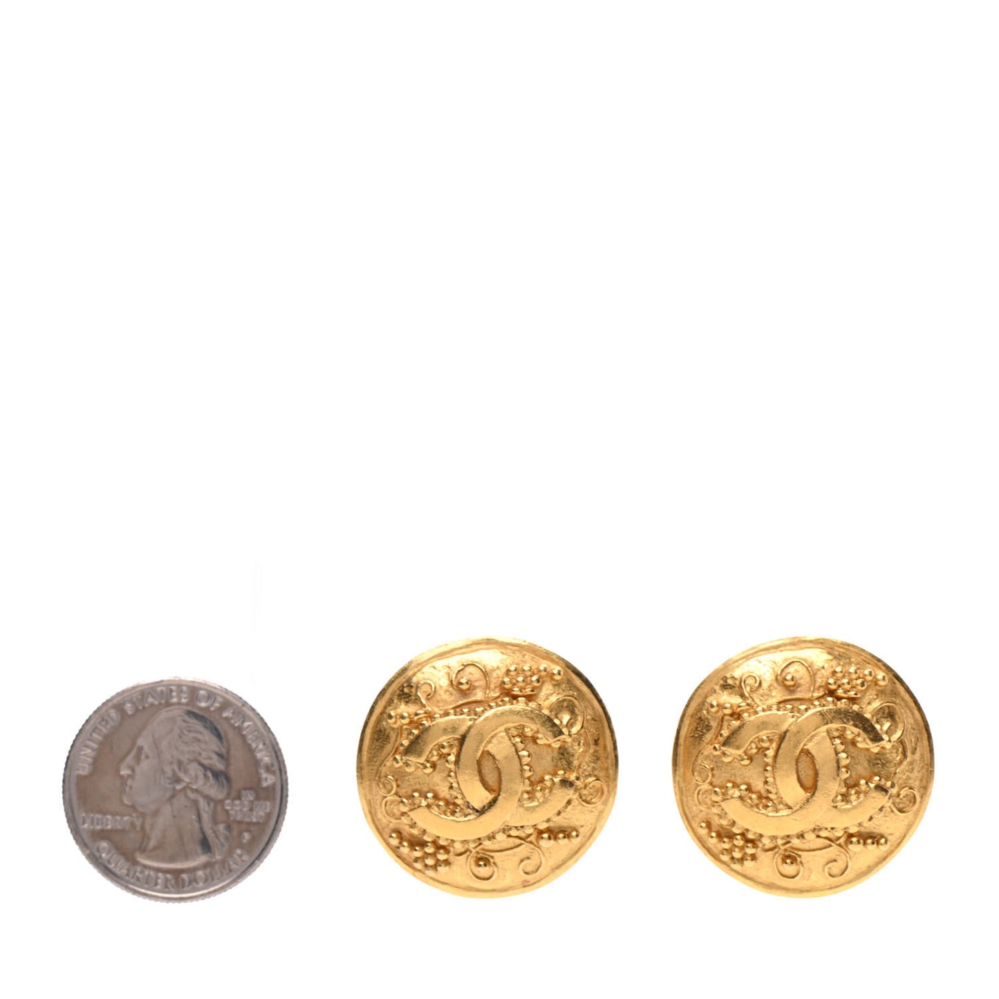 CC Clip On Earrings Gold