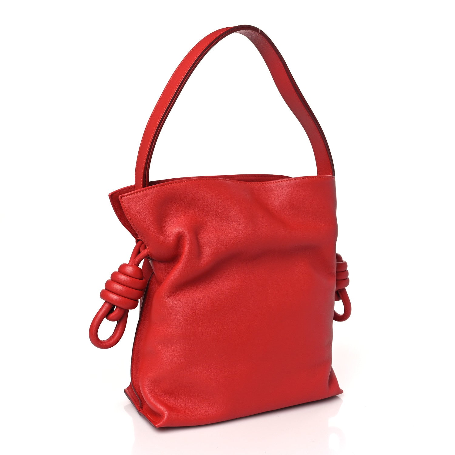 Loewe Calfskin Flamenco Knot Bag Red 3 of 10