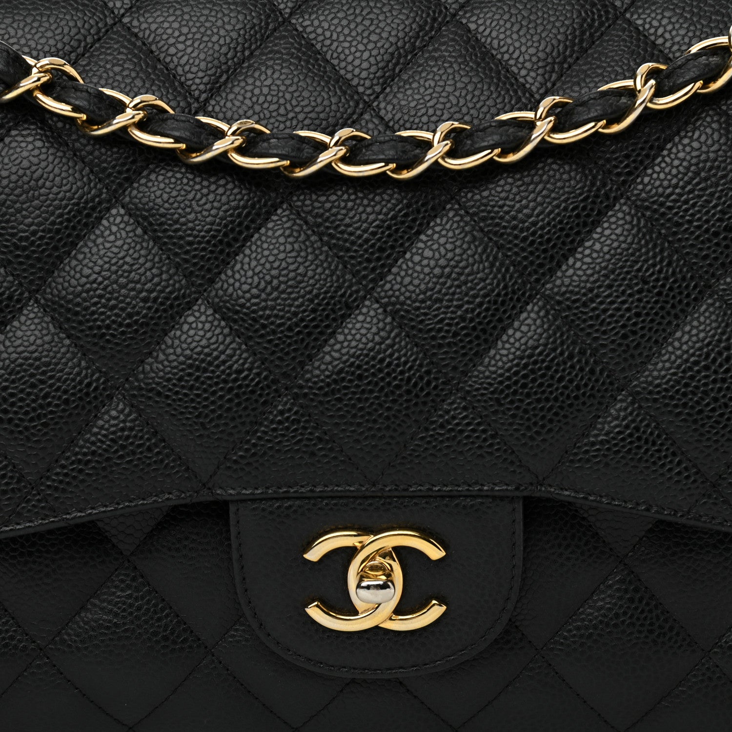 Chanel Caviar Quilted Jumbo Double Flap Black 8 of 16