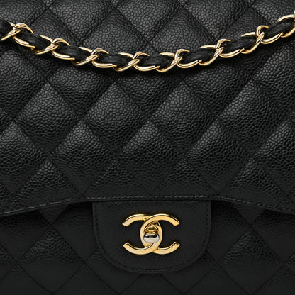 Chanel Caviar Quilted Jumbo Double Flap Black 8 of 16