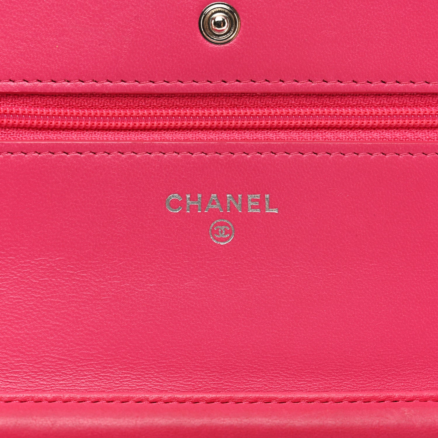Chanel Lambskin Quilted Wallet On Chain WOC Pink 7 of 14