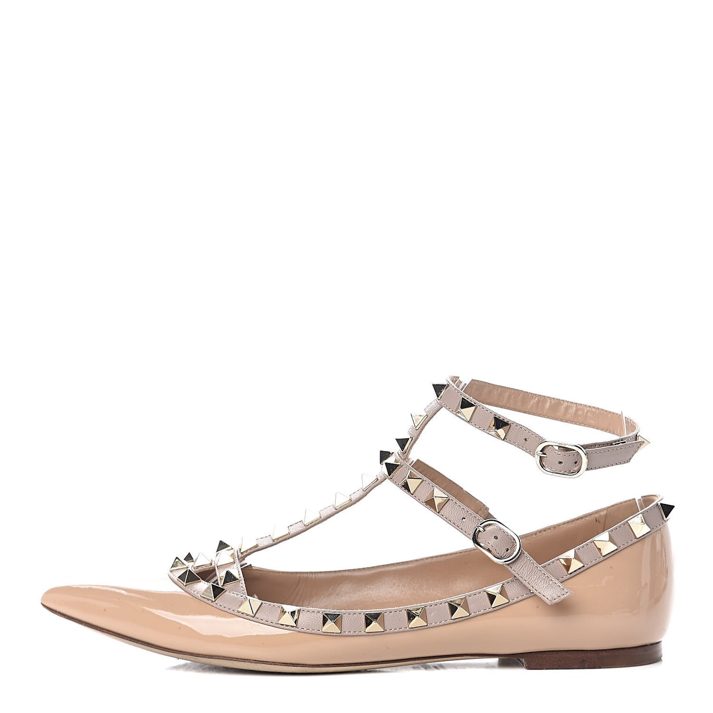 Patent Rockstud Cage Ballerina Flats 37 Poudre