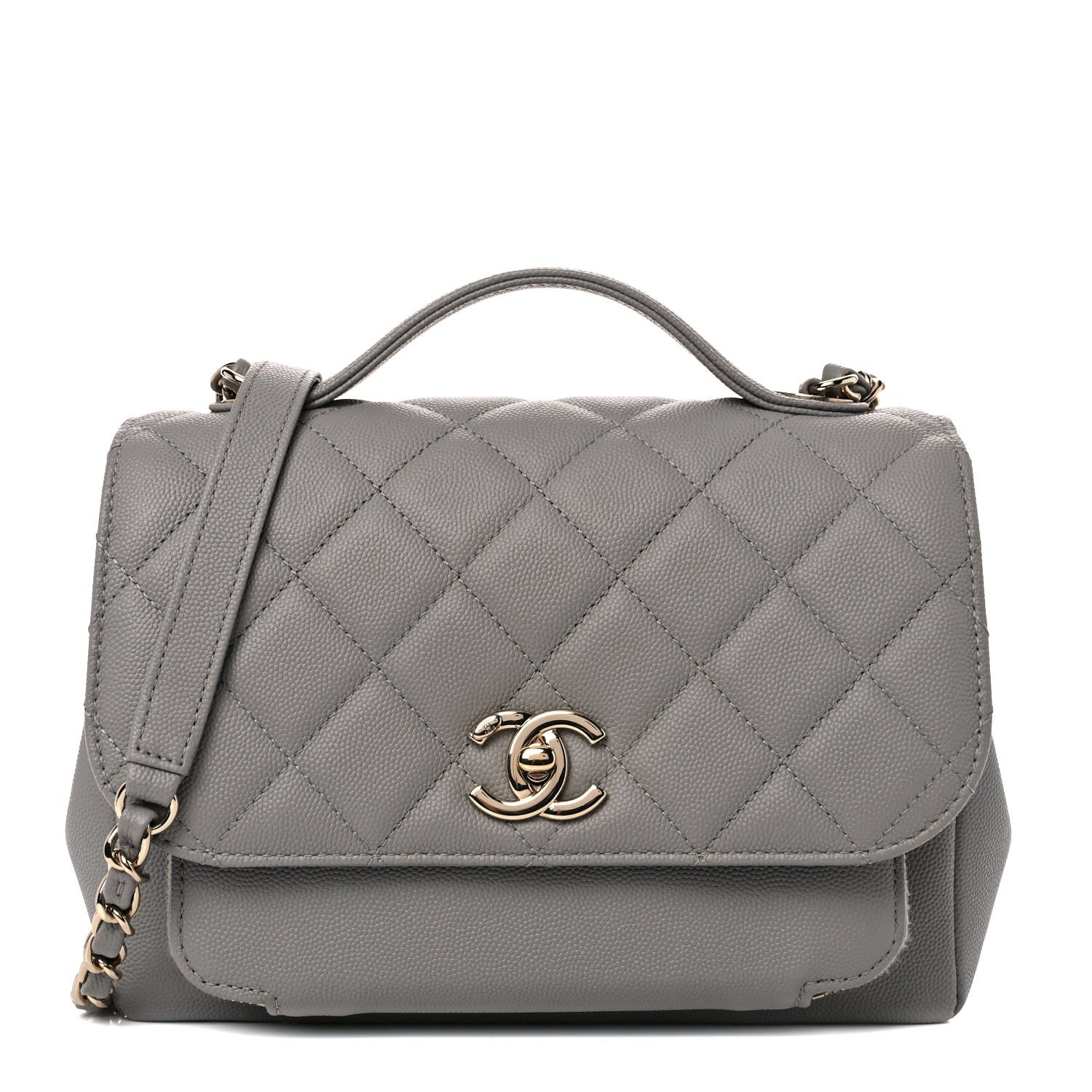 Chanel Caviar Quilted Medium Business Affinity Flap Grey 1 of 12