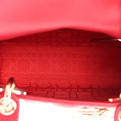 Christian Dior Lambskin Cannage Small My ABCDior Lady Dior Red 5 of 9