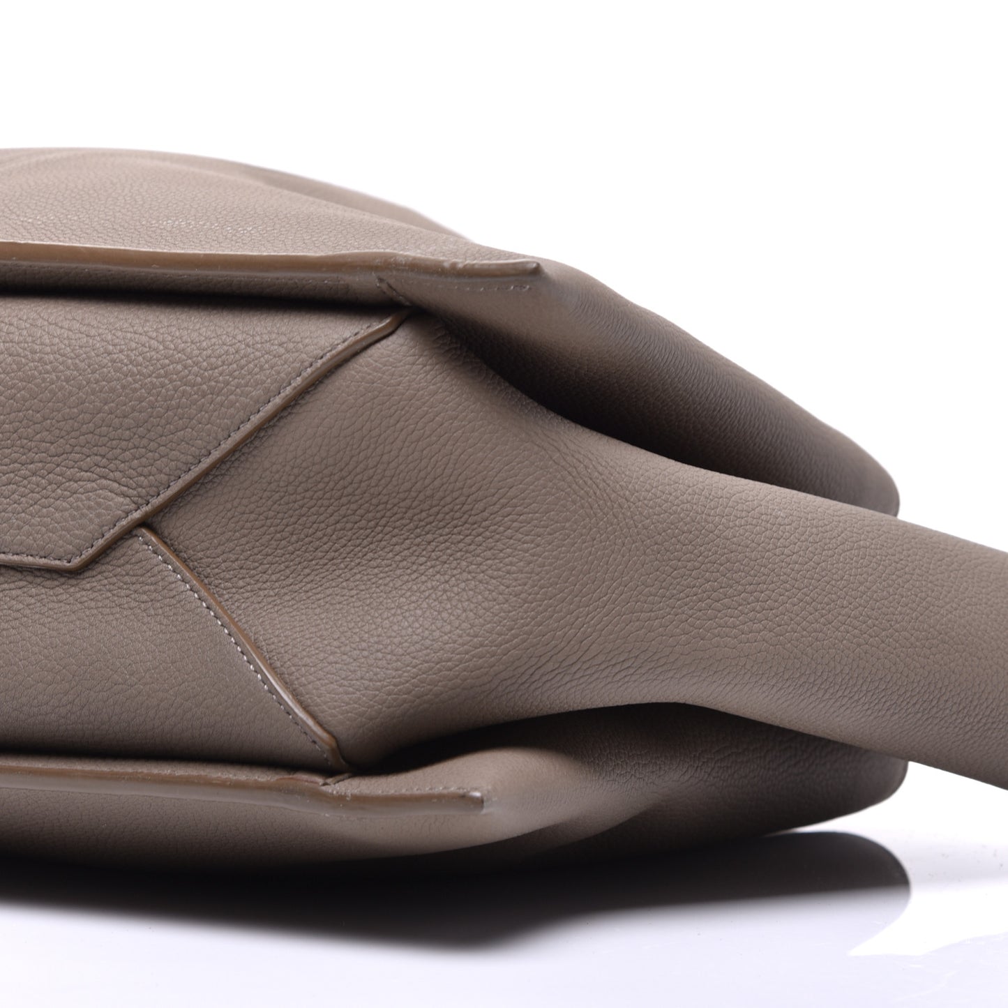 Baby Grained Calfskin Medium Tri-Fold Bag Taupe
