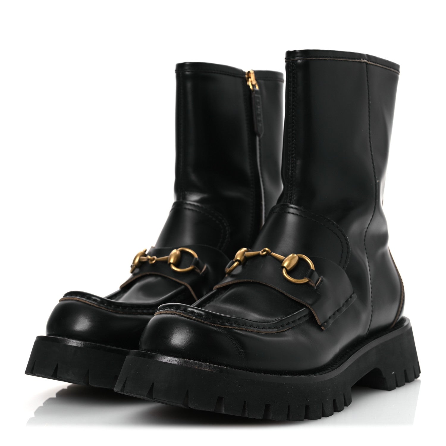 Gucci Cordovan Lux Womens Harald Horsebit 25mm Platform Boots 39.5