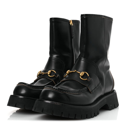 Gucci Cordovan Lux Womens Harald Horsebit 25mm Platform Boots 39.5 Black 4 of 12