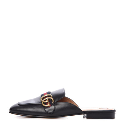 Gucci Calfskin Web Womens Peyton GG Slippers 40 Black 1 of 16