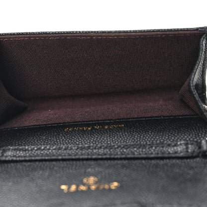 Chanel Caviar Quilted Flap Card Holder On Chain Black 5 of 9