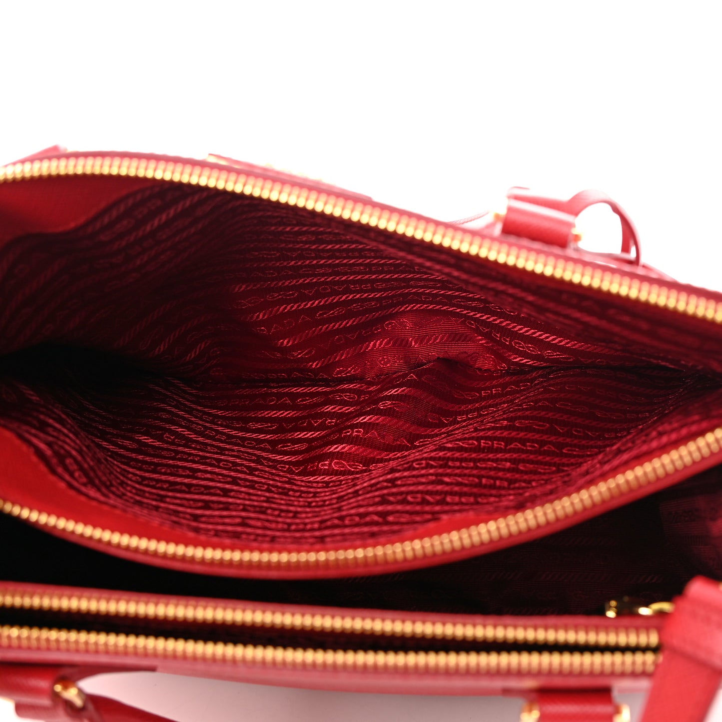 Saffiano Medium Galleria Double Zip Tote Fuoco